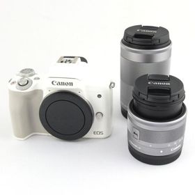 キャノン Canon EOS Kiss M2 ミラーレス一眼カメラ KISSM2WH-WZK ダブルズームキット ホワイト 【中古】