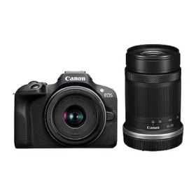 【中古】（新古品） Canon ミラーレス一眼カメラ EOS R100 ダブルズームキット(RF-S18-45+RF-S55-210) ブラック/APS-C/約356g EOSR100-WZK