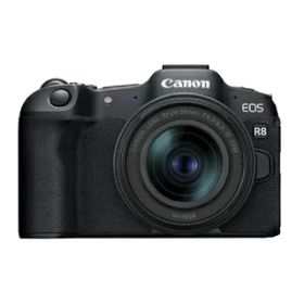 【中古】（新古品） Canon EOS R8 ミラーレスカメラ RF24-50mm F4.5-6.3 is STMレンズキット フルフレームハイブリッドカメラ 24.2メガピクセル CMOSイメージセンサー 4Kビデオ コンテンツクリエーターVlogカメラ ブラック