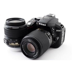 ニコン Nikon D5300 ダブルズームセット ブラック 美品 <プレゼント包装承ります>