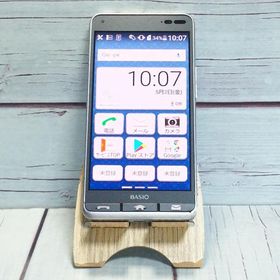 au 京セラ BASIO3 KYV43 ブルー 本体 白ロム SIMロック解除済み SIMフリー C023792