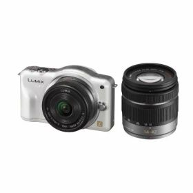 【中古】【1年保証】【美品】Panasonic LUMIX DMC-GF3 ダブルレンズキット ホワイト
