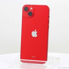 〔中古〕Apple(アップル) iPhone14 Plus 128GB プロダクトレッド MQ4F3J／A SIMフリー〔262-ud〕