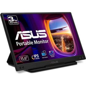 ASUS｜エイスース モバイル液晶ディスプレイ(15.6型/ IPS/ FullHD 1920×1080/ 60Hz/ 5ms/ USB Type-C)(ブラック) ZenScreen MB166C 返品種別A