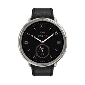 Amazfit スマートウォッチ Active 2 (Round) ブラックレザー sp170073-C225