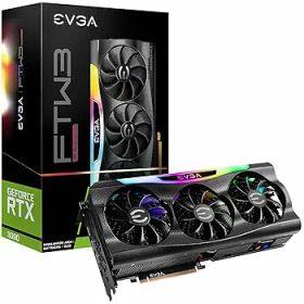 【中古】EVGA (24G-P5-3987-KR) GeForce RTX 3090 FTW3 Ultra Gaming、24GB GDDR6X、iCX3テクノロジー、ARGB LED、メタルバックプレート