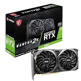 【中古】MSI GeForce RTX 3060 VENTUS 2X 12G OC Gaming Graphics Card - RTX 3060, TORX Fan 3.0, 12 GB GDDR6, 192 Bit, PCI Express Gen 4, DisplayPo
