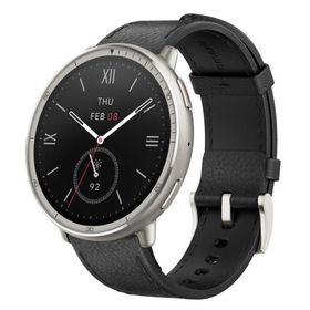 Amazfit(アマズフィット) AMAZFIT Active2 ブラックレザー プレミアムバージョン スマートウォッチ SP170073-C225 返品種別A