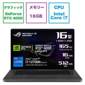 ASUS エイスース ゲーミングノートパソコン ROG Zephyrus G16 [ RTX 4050 / 16型 / Win11 Home / Core i7 / メモリ16GB / SSD512GB ] エクリプスグレー GU603ZU-I7R4050G