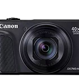 【中古】Canon コンパクトデジタルカメラ PowerShot SX740 HS ブラック 光学40倍ズーム／4K動画／Wi-Fi対応 PSSX740HSBK