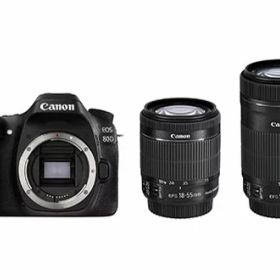 新品 CANON EOS 80D ダブルズームキット 保証書他店印付き 保証無