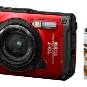 今ならSDHCカード16GB付き【送料無料】 OM SYSTEM TG-7 RD レッド 防水 防塵 耐衝撃 アウトドア GPS内蔵デジカメ 簡単CALS（CALS / CALS H） コンパクトデジタルカメラ Tough オリンパス OLYMPUS【転送不可】【unable to transfer】