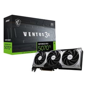 MSI エムエスアイ グラフィックボード NVIDIA GeForce RTX 5070 Ti/トルクスファン 5.0/ブラック GeForce RTX 5070 Ti 16G VENTUS 3X OC(2647266)