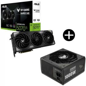 ASUS TUF-RTX5070TI-O16G-GAMING グラフィックボード + TUF-GAMING-1000G ブラック 電源ユニット セット 【KK9N0D18P】
