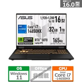 ASUS（エイスース） 16型ゲーミングノートパソコン ASUS TUF Gaming F16 FX608JPR FX608JPR-I7R5070