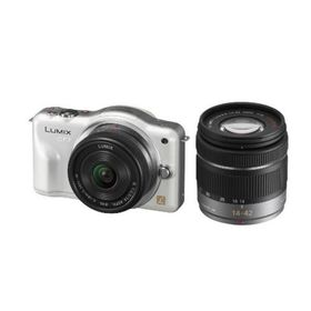 パナソニック ミラーレス一眼カメラ LUMIX GF3 ダブルズームキット シェルホワイト DMC-GF3W-W