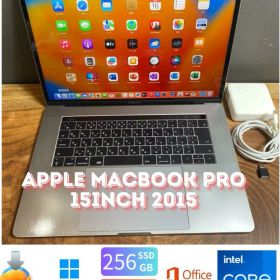 【中古】送料無料［訳あり品］Apple MacBook Pro 15inch 2015/Core i7 2.8GHz/16GB/SSD256GB/Windows11/Office 2024保証あり 初期設定不要 無料サポート
