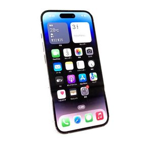 中古 Apple iPhone14 Pro 128GB シルバー MQ013J／A SIMフリー ネットワーク利用制限▲判定