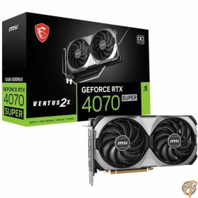 【クーポン配信中】MSI (エムシー) GeForce RTX 4070 SUPER 12G VENTUS 2X OC グラフィックカード - NVIDIA GPU 12GB GDDR6X 192ビットメモリ 21Gbps PCI Express 4インターフェイス 最大2505MHz TORX Fan 4.0 デュアルファンデザイン