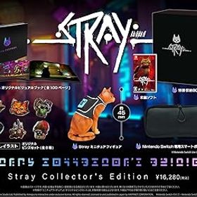 【中古】Stray コレクターズエディション -Switch 【特典】Stray ミニチュアフィギュア、描き下ろしイラスト オリジナルピンズセット(全6種)、オリジナル