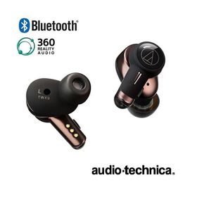 完全ワイヤレスイヤホン ノイズキャンセリング 防滴仕様 高性能MEMSマイク 360 Reality Audio ブラック ATH-TWX9 audio-technica オーディオテクニカ