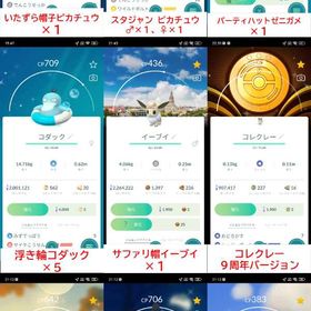 サファリ帽イーブイ・ドロバンコ、モルペコなど色違い207体＋個体値100％の212体を所有 | ポケモンGOのアカウントデータ、RMTの販売・買取一覧