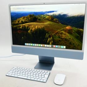 【中古】Apple iMac 24インチ 4.5K Retinaディスプレイモデル M3(8コアCPU/8コアGPU) 256GB ブルー MQRC3J/A