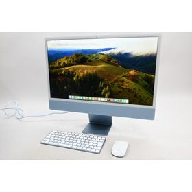 [中古]Apple iMac 24インチ 4.5K Retinaディスプレイモデル M3(8コアCPU/8コアGPU) 256GB ブルー MQRC3J/A