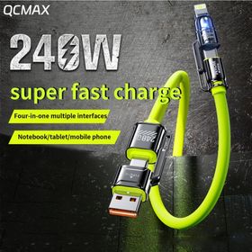 4-in-1 Kirsite Cable 240W Super Fast Charging Multiple Functions for iPhone