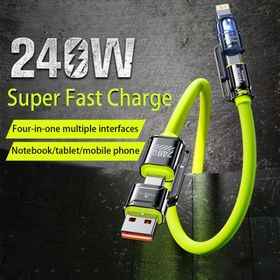 4-in-1 Kirsite Cable 240W Super Fast Charging Multiple Functions for iPhone