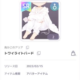 鳥かごのアリア トワイライトバード 男の子服 | ピュアニスタのアカウントデータ、RMTの販売・買取一覧