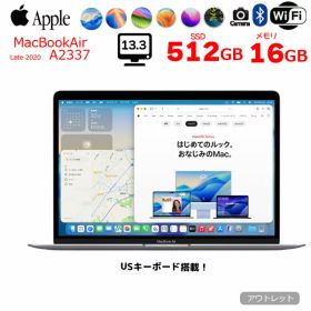 Apple MacBook Air 13.3inch MGN73J/A A2337 Late 2020 選べるOS USキー TouchID [Apple M18コア 16GB 512GB 無線 BT カメラ 13.3 Space Gray] ：アウトレット