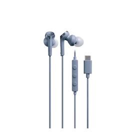 オーディオテクニカ ATH-CKS330C BLイヤホン 有線 1.2m マイク付き USB Type-C 重低音 カナル型 PC Window