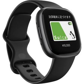 Google Fitbit Versa 4 スマートウォッチ ブラック／グラファイトアルミニウム フィットビット 本体 心拍計 日本正規品 ギフト