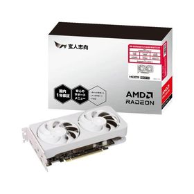 玄人志向 玄人志向 Radeon RX 9060 XT ホワイトカラーデュアルファン搭載 グラフィックボード (16GB) RD-RX9060XT-E16GB/ WH 返品種別B