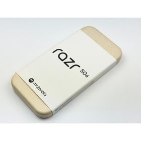 新品同様 docomo motorola razr 50d 256GB ホワイトマーブル モトローラ―