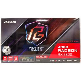 中古 グラフィックボード ASRock Radeon RX 6800 Phantom Gaming D 16G OC RX6800 PGD 16GO 16GB/GDDR6/DPx3 HDMIx1