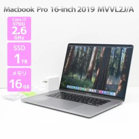 Apple Macbook Pro 16-inch,2019 MVVL2J/A シルバー Core i7 9750H 2.6GHz メモリ 16GB SSD 1TB A2141 AMD Radeon Pro 5300M 4GB マックブックプロ Cランク N14H 中古