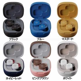 [最大500円OFFクーポン/新生活フェア]フルワイヤレスイヤホン ATH-SQ1TW送料無料 イヤフォン 完全ワイヤレス 防滴 スクエアデザイン 軽量コンパクト ヒアスルー サイドトーン オーディオテクニカ ブラック ブルー マスタード ネイビーレッド ピンクブラウン ホワイト