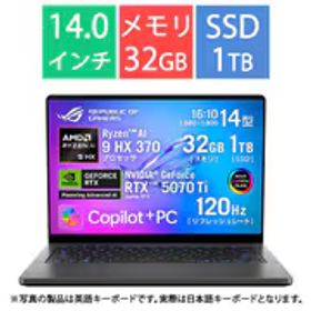 エイスース ASUS ゲーミングノートパソコン/ROG Zephyrus G14 GA403WR/14型/Ryzen AI 9 HX 370/メモリ 32GB/SSD 1TB/Windows 11 Home/エクリプスグレー GA403WR-AI9R5070TIG