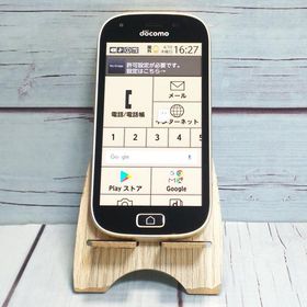 docomo F-03K ゴールド らくらくスマートフォン me 本体 白ロム SIMロック解除済み SIMフリー B075225