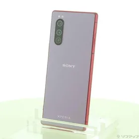 〔中古〕SONY(ソニー) Xperia 5 64GB レッド SOV41 auロック解除SIMフリー〔368-ud〕