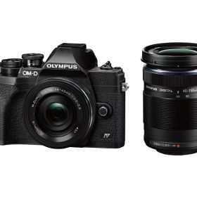 【送料無料】OLYMPUS E-M10 MarkIV WZ BLK ミラーレス一眼 OM-D E-M10 Mark IV EZダブルズームキット （ブラック）【在庫目安:お取り寄せ】| カメラ ミラーレスデジタル一眼レフカメラ 一眼レフ カメラ デジタル一眼カメラ