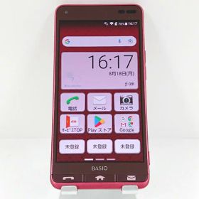 BASIO3 KYV43 au レッド 送料無料 本体 c13988 【中古】