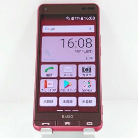 BASIO3 KYV43 au レッド 送料無料 本体 c13986 【中古】