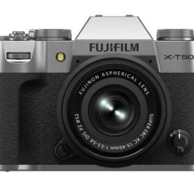 【送料無料】FUJIFILM X-T50レンズキット(XC15-45mm) シルバー ミラーレスデジタルカメラ フジフイルム【転送不可】【unable to transfer】