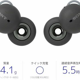 SONY/ソニー LinkBuds 完全ワイヤレスイヤホン 小型軽量4.1グラム フルオープンスタイルで常時装着可能 マイク通話性能 連続5.5時間再生 10分充電90分再生 IPX4防滴性能 Sound AR対応 グレー/ホワイト WF-L900 HM/WM
