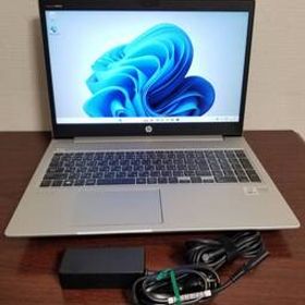 Q78 美品 動作品 HP ProBook 450 G7 Core i5 第10世代 (10210U)◆8GB◆SSD256GB◆15.6インチ Full HD Win11 Office 2021ノートパソコン