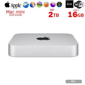 Apple Mac mini MGNT3J/A A2348 M1 2020 小型デスク 選べるOS [Apple M1 8コア メモリ16GB SSD2TB 無線 BT シルバー ]：美品