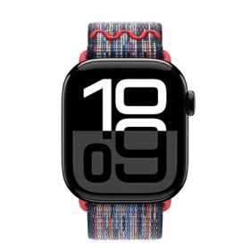 Apple Apple Watch Series10 42mm GPSモデル MWWE3J/A+MXU03FE/A A2997【ジェットブラックアルミニウムケース/ ブルー レッドNikeスポーツループ】 [中古] 【当社3ヶ月間保証】 イオシス